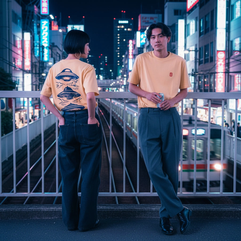 Fukushima Prefecture tee, faded mustard — alternate view